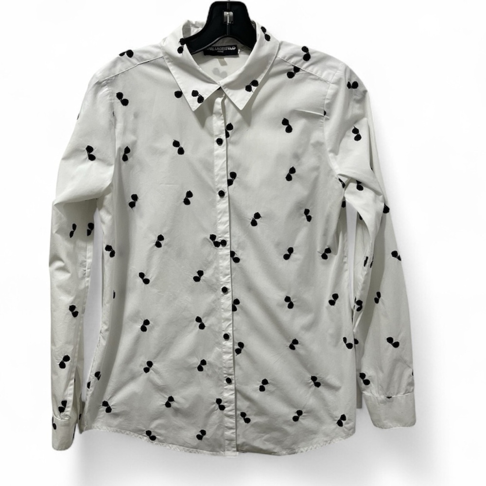 KARL LAGERFELD PARIS Sunglasses
Embroidered Cotton Button-Down Shirt - Picture 3 of 13